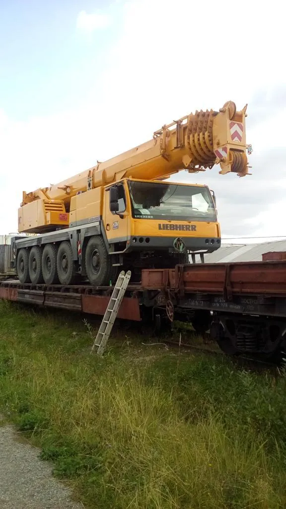 Железнодорожная перевозка автокрана Liebherr