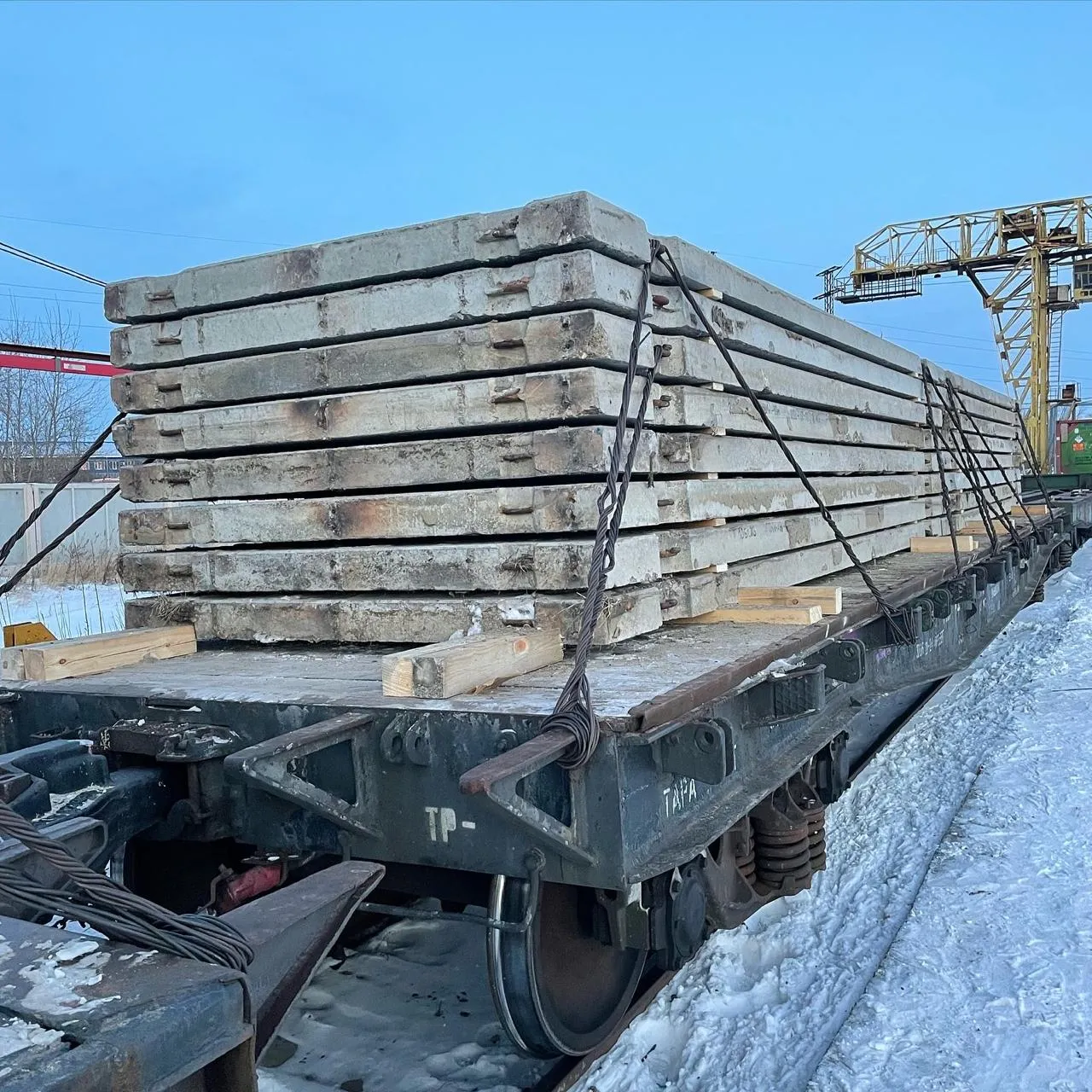 Железнодорожная перевозка железобетонных плит